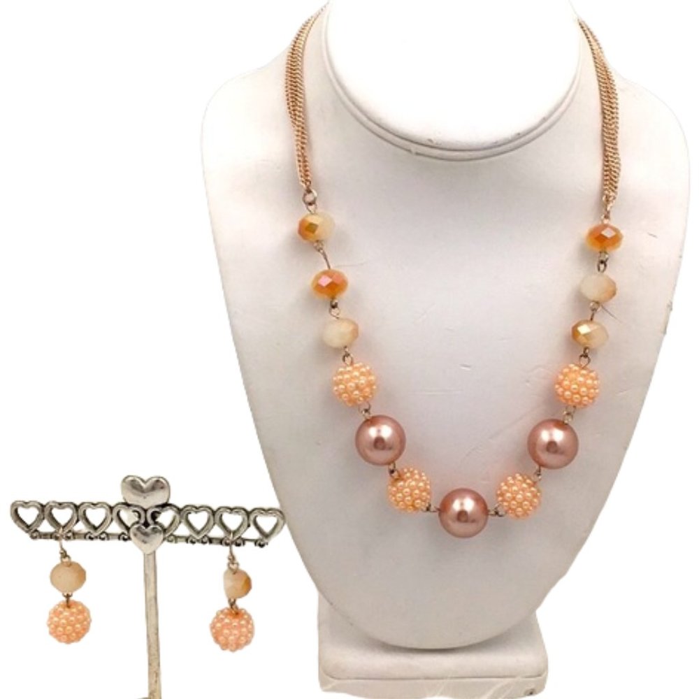 RMN Gold Tone Bead Jewelry Bundle Set